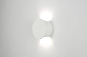 Nástěnné keramické bílé svítidlo Rondo (LMD)