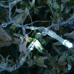 DECOLED LED světelný řetěz na baterie, Crystal, ledově bílá, 1,3 m