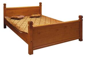 Manželská retro postel KL-098 - dvoulůžko z borovicového masivu