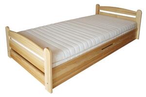 Borovicová postel s úložným prostorem a výklopným roštem KL-092