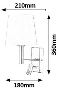 RABALUX Nástěnná lampa s flexibilním LED ramenem k posteli HARVEY 006539