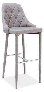 Barová židle - TRIX H-1, čalouněná, šedá tap.06 Čalounění: šedá (tap.06)