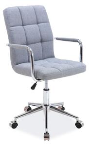 Kancelářská židle - Q-022, čalouněná, šedá