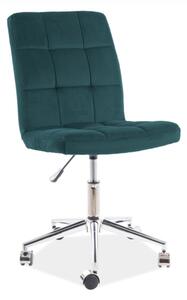 SIGNAL Kancelářská židle - Q-020 Velvet, čalouněná, různé barvy na výběr Čalounění: zelená (Bluvel 78)