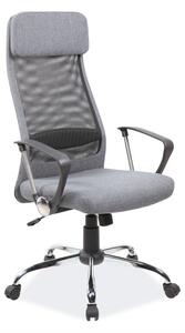 Kancelářská židle - Q-345, čalouněná Čalounění: šedá