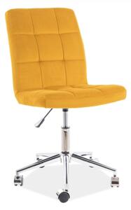 SIGNAL Kancelářská židle - Q-020 Velvet, čalouněná, různé barvy na výběr Čalounění: žlutá (Bluvel 68)