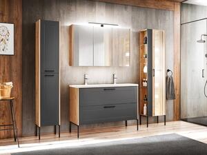 Koupelnová sestava - MADERA grey, 120 cm, sestava č. 2, dub artisan/grafit