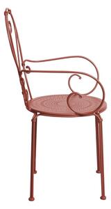 CENTURY Zahradní židle s područkami - tm. červená