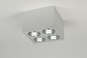 Stropní bodové LED svítidlo Quadro Silver (LMD)
