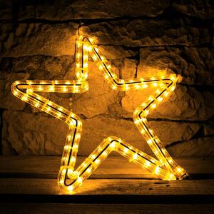 DECOLED LED světelný motiv hvězda, pr. 40cm, teple bílá