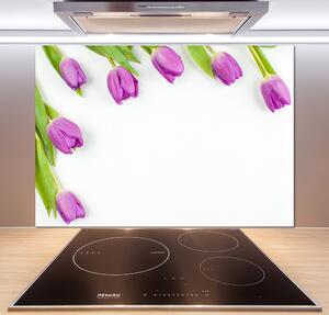 Panel do kuchyně Fialové tulipány pl-pksh-100x70-f-78573099