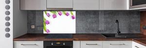 Panel do kuchyně Fialové tulipány pl-pksh-100x70-f-78573099