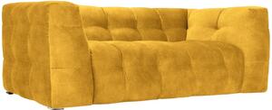 Žlutá sametová dvoumístná pohovka Windsor & Co Vesta 208 cm