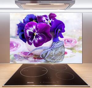 Panel do kuchyně Fialové fialky pl-pksh-100x70-f-79089642