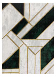 Makro Abra Kusový koberec EMERALD 1015 Luxusní mramor geometrický krémový zelený zlatý Rozměr: 140x190 cm