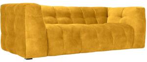 Žlutá sametová třímístná pohovka Windsor & Co Vesta 236 cm