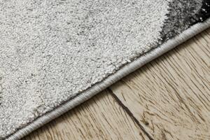Makro Abra Kusový koberec EMERALD 81953 Luxusní geometrický moderní krémový stříbrný černý Rozměr: 80x150 cm