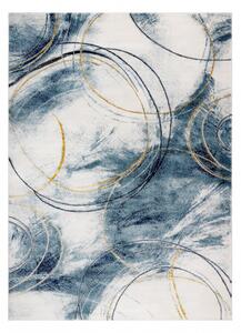 Makro Abra Kusový koberec EMERALD A0087 Luxusní moderní geometrický kruhy modrý zlatý Rozměr: 80x150 cm