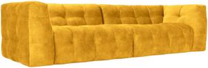 Žlutá sametová čtyřmístná pohovka Windsor & Co Vesta 280 cm