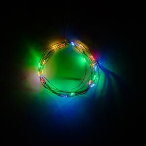 DECOLED LED světelný řetěz na baterie, barevná, 20 diod, 2,3 m