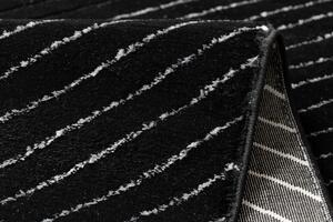 Makro Abra Kusový koberec EMERALD A0084 Luxusní geometrický moderní černý stříbrný Rozměr: 80x150 cm