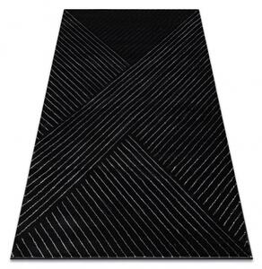 Makro Abra Kusový koberec EMERALD A0084 Luxusní geometrický moderní černý stříbrný Rozměr: 160x220 cm