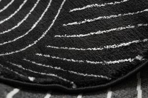 Makro Abra Kusový koberec EMERALD A0084 Luxusní geometrický moderní černý stříbrný Rozměr: 80x150 cm