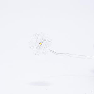 DECOLED LED světelný řetěz na baterie s vločkami, teple bílá, 20 diod, 2,3 m