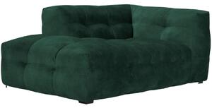 Lahvově zelená sametová lenoška Windsor & Co Vesta 170 cm, levá