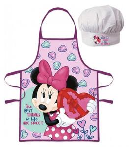 Dětská zástěra s kuchařskou čepicí Minnie Mouse Bonboniéra