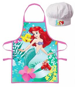Dětská zástěra s kuchařskou čepicí Mořská Víla Ariel