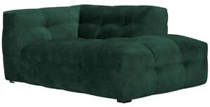 Lahvově zelená sametová lenoška Windsor & Co Vesta 170 cm, pravá