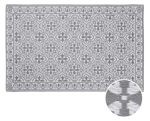 COLOUR CLASH Vnitřní a venkovní koberec kachličky 180 x 120 cm - šedá/bílá