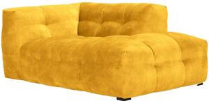 Žlutá sametová lenoška Windsor & Co Vesta 170 cm, pravá