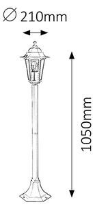 RABALUX Venkovní stojací lampa VELENCE, 105cm, bílá 008209