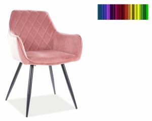 Jídelní židle - LINEA Velvet, různé barvy na výběr Čalounění: růžová (Bluvel 52)