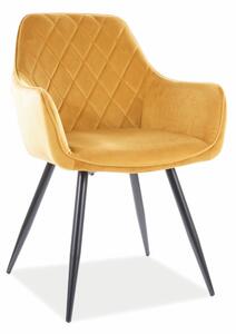 Jídelní židle - LINEA Velvet, různé barvy na výběr Čalounění: žlutá (Bluvel 68)