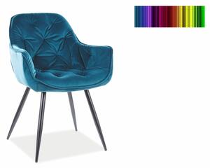 Jídelní židle - CHERRY Velvet, různé barvy na výběr Čalounění: růžová (Bluvel 52)