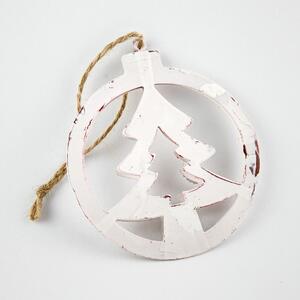 Vánoční dekorace mix 8x1,5x9 cm, bílý kov
