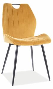 SIGNAL Jídelní židle - ARCO Velvet, různé barvy na výběr Čalounění: žlutá (Bluvel 68)