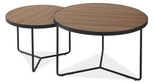 Konferenční stolek - ITALIA II, ořech/černá