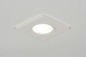 Zápustné koupelnové LED svítidlo z bíle lakovaného hliníku (LMD)