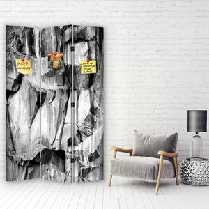 Paraván Extravagantní šedý Rozměry: 145 x 170 cm, Provedení: Korkový paraván
