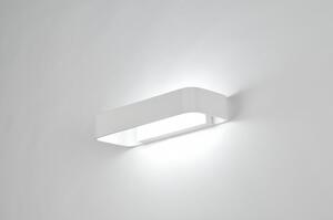 Nástěnné designové bílé LED svítidlo Vicarri (Kvalitní zaoblené nástěnné světlo, LED zdroj, 510 Lumenů, 2700 Kelvinů)