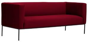 Červená sametová třímístná pohovka Windsor & Co Neptune 195 cm