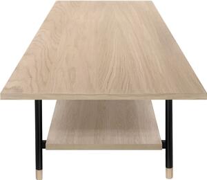 Dubový konferenční stolek Woodman Jugend s kovovou podnoží 120 x 60 cm