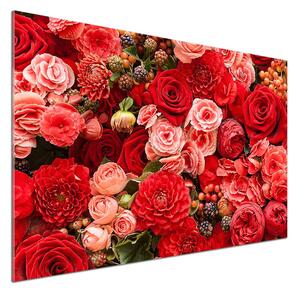 Panel do kuchyně Červené květiny pl-pksh-100x70-f-89362554