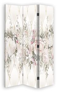 Paraván Pastelové květiny Rozměry: 110 x 170 cm, Provedení: Klasický paraván