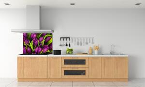 Panel do kuchyně Fialové tulipány pl-pksh-100x70-f-89975331