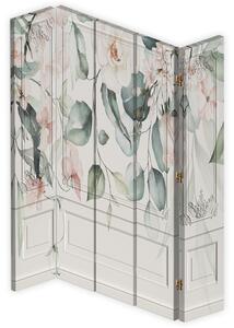Paraván Pastelové květiny Rozměry: 180 x 170 cm, Provedení: Otočný paraván 360°